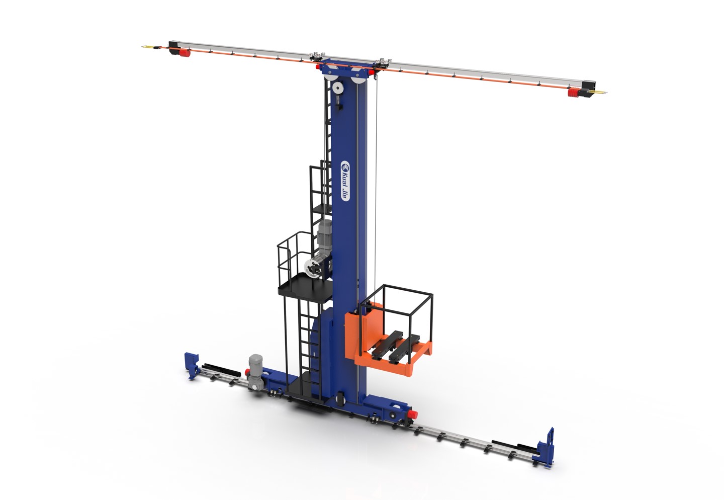 Single column pallet stacker crane