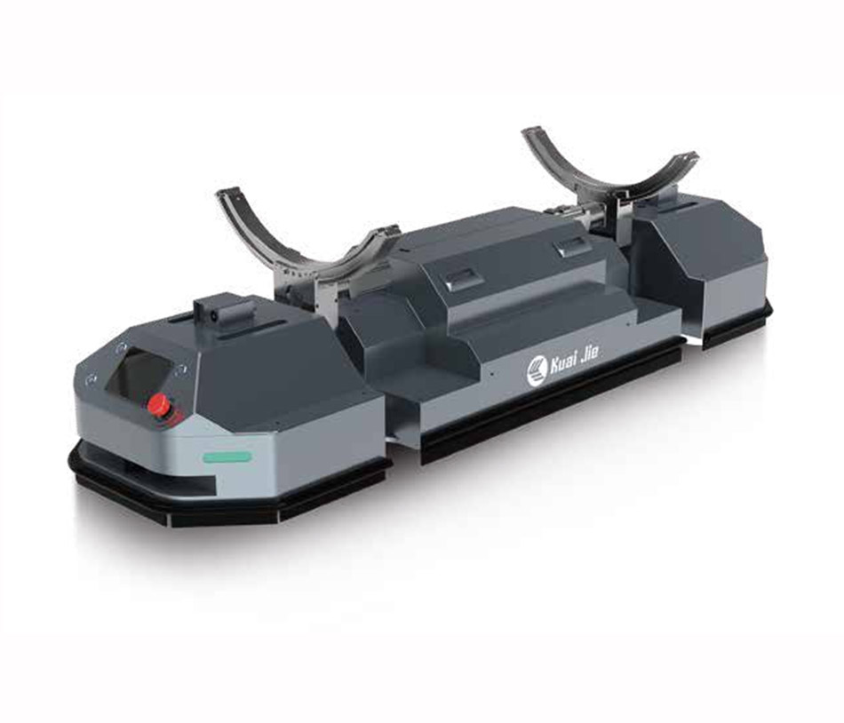 Falling cloth handling robot AGV