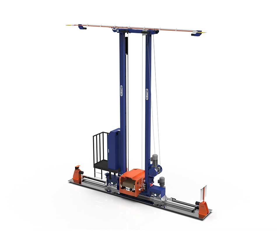 Conventional double column stacker crane